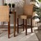 Baxton Studio Racquel Modern Bohemian Natural Rattan and Mahogany Wood Bar Stool 217-12735-ZORO - alternate 1